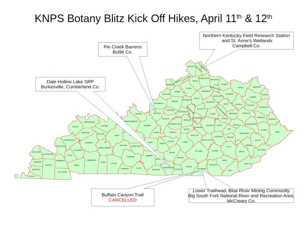 Begin Botany Blitz 2026 with a Kick Off Hike on April 11th & 12th