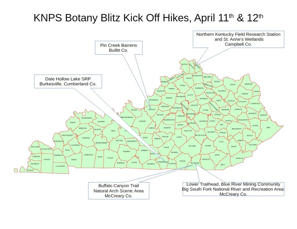 Begin Botany Blitz 2026 with a Kick Off Hike on April 11th & 12th